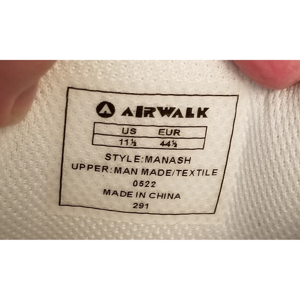 Airwalk Men's Manash Sneakers White Beige Suede Mesh Low Top Size 11.5 - Picture 2 of 8